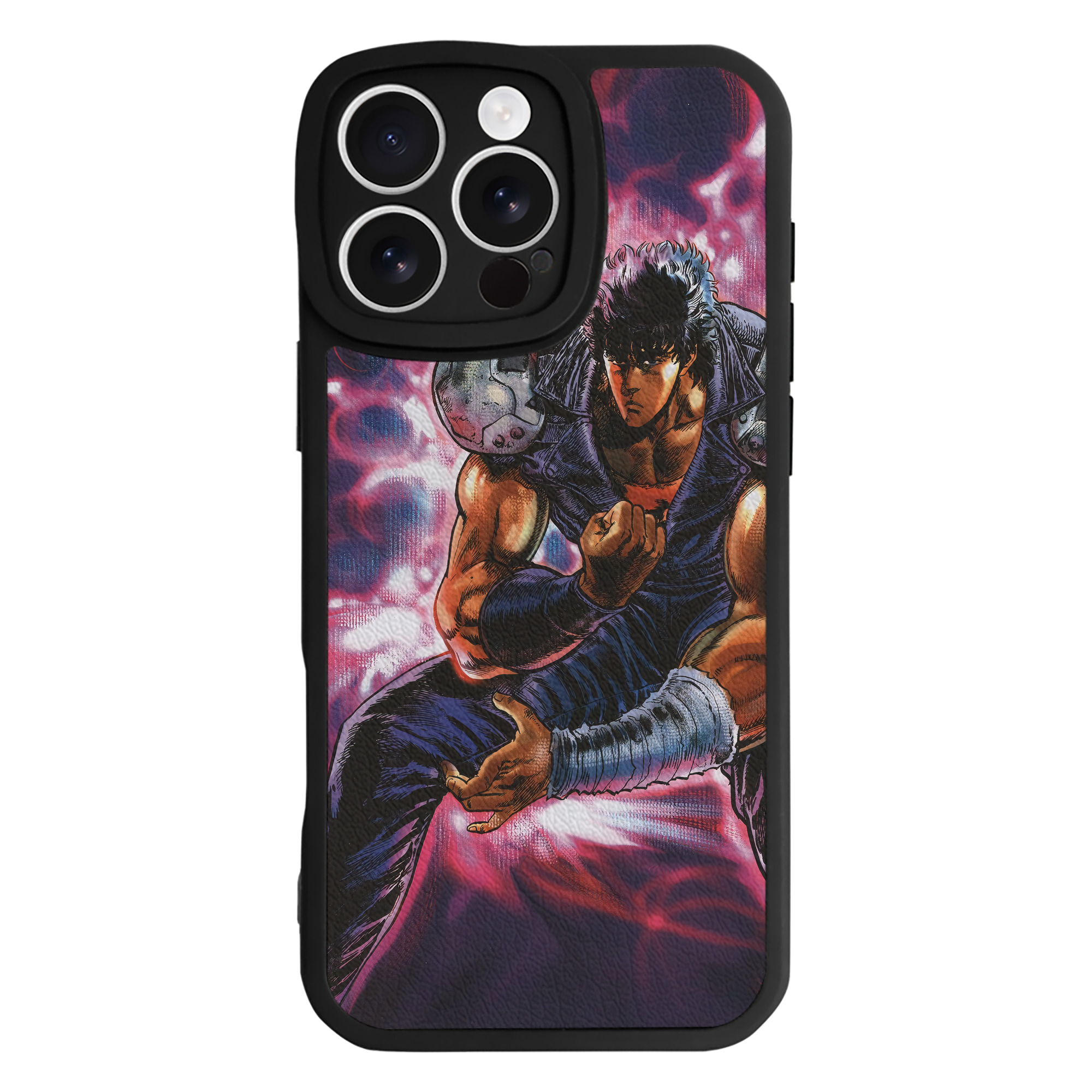 （画像用） 北斗の拳 Fist of the North Star 【iPhone 16シリーズ対応】シリコンスマホケース（レザー調） 材質：シリコン